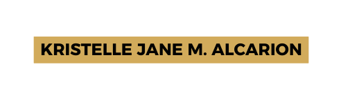 KRISTELLE JANE M ALCARION